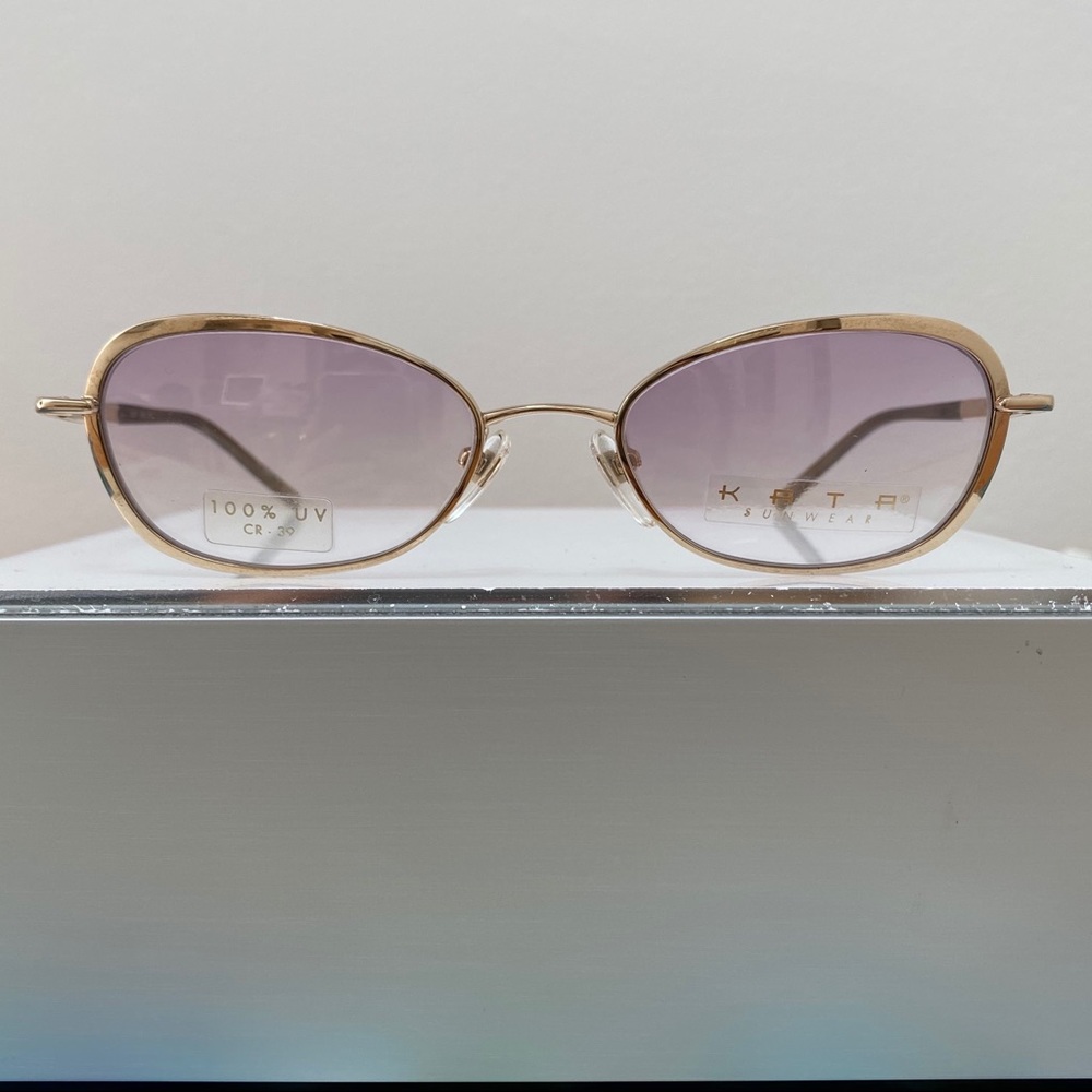 Vintage KATA Cleo Purple Gold Sunglasses
